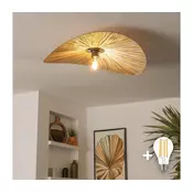 Brilagi - LED plafonski luster CERIA BOHO 1xE27/40W/230V precnik 60 cm rafija/hrast
