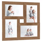 vidaXL Foto okvir za 4x(13×18 cm) fotografije svetlo rjav MDF