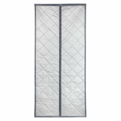 Siva/srebrna izolacijska zavesa za vrata 80x200 cm – Maximex