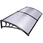 Nadstrešnica 240x100 Crna Providna 5mm Leksan