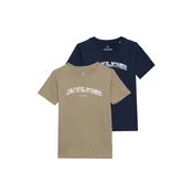 Jack & Jones Junior Majica JJAVERY mornarska / kaki / bela