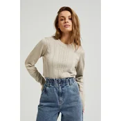 Marisse Womens Sweater Z-Sw-4546 L.Beige