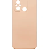 mobilNET silikonska torbica za Xiaomi Redmi Note 12C, breskvinasta, fiber