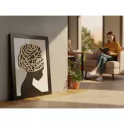 Wallity Dekorativna uramljena slika, 47.5x68cm, Crna