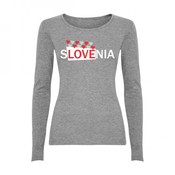 Woman T shirt LS Slovenia Heart