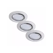 Briloner 7221-039 - Komplet od 3 LED svetiljki za kupatilo 1xGU10/3W/230V srebrna