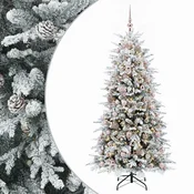 Vidaxl Umjetno božično drevo z okrasnimi kroglami 240 cm 300 LED