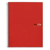 MiquelRius zvezek A4, črtast, 150-listni, 70g, BASIC, PP, rdeč