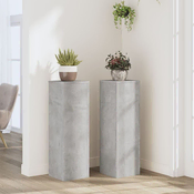 Vidaxl vidaXL Stojala za rastline, 2 kosa, betonsko siva, 25 x 25 x 80 cm