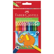 BARVE LESENE  24BARVE JUMBO TROKUTASTE FABER-CASTELL 116524 BLISTER