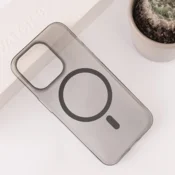 Maska Transparent Mag Case za iPhone 15 Pro crna