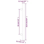 Rucke za ormaric 10 kom zlatne 160 mm od nehrdajuceg celika