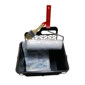 5 delni pleskarski set čopič+vedro+valj+folija+mreža