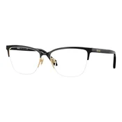 Versace Ženski okvir za dioptrijske naocare 0VE1304 1433, Cetvrtaste, Mackaste, Crni