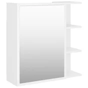MAISON CHIC Kopalniška omarica - Kopalniški kabinet z ogledalom bela 62,5x20,5x64 cm, (21794370)
