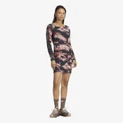 Obleka adidas Graphic Mini Dress Vermillion/ Crystal Linen/ Aurora Coffee XL