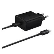 SAMSUNG punjač za mrežu s Type-C priključkom, 45 W, PD brzo punjenje 2.0 + 100 cm Type-C kabel, CRN EP-TA845XBEG