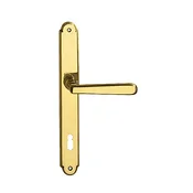 Okovje za vrata TWIN ALT WIEN PW 3000 (A), gonilka desno/krogla, Odprtina za cilindrični vložek PZ, Twin A (polirana medenina), 72 mm