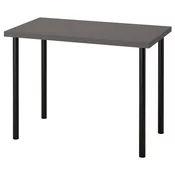 LINNMON / ADILS Radni sto, tamnosiva/crna, 100x60 cm