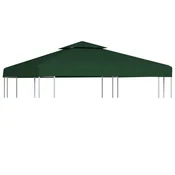 Vidaxl Nadomestna streha za paviljon 310 g/m2 zelena 3x3 m