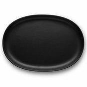 Jedilni krožnik NORDIC KITCHEN, 26 cm, ovalna, črna, kamenina, Eva Solo