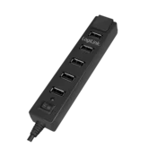shumee USB 2.0 vozlišče, 7-vratno z vklopnim/izklopnim stikalom, hitro - LogiLink,