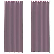 Voile zavjese s ušicama 2 kom ljubicaste 140x260 cm
