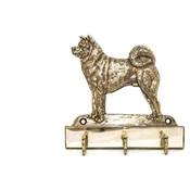 Akita, Akita Inu - obešalnik za ključe s psom, medeninasto držalo za pasje dodatke, elegantna dekoracija za hodnik znamke