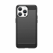 Futrola Carbon Shield TPU za Apple iPhone 15 Pro - Crna KP27709