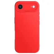 AVIZAR Ovitek za iPhone Air iz mehkega silikona z ojačitvijo bloka kamere, Rdeča, (5000190324)