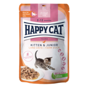 Happy Cat kitten & junior račka v omaki 85g