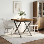 vidaXL Kvadratna jedilna miza 80 x 80 x 75 cm Masiven les akacije