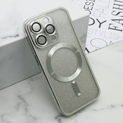 Futrola Glitter Magsafe za iPhone 15 Pro/ srebrna