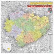 Svetokriško vojvodstvo 1:180.000. Administrativni in cestni stenski zemljevid. Izboljšana različica. Izdaja 2025.