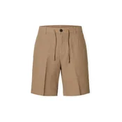 Selected Noos Regular-Leroy Linen Shorts - Caribou Kostanjeva