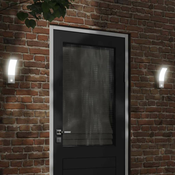 Vidaxl Zunanja LED stenska senzorska svetilka bela tlačno lit aluminij