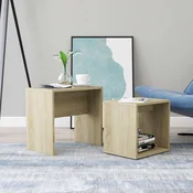 Set stolica za kavu boja hrasta 48x30x45 cm konstruirano drvo