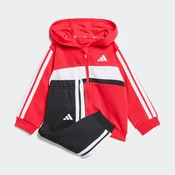 ADIDAS SPORTSWEAR Športna trenirka ESSENTIALS TIBERIO 3 STRIPES FLEECE živo rdeča/črna/bela