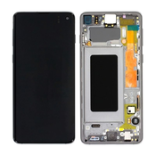 Samsung Galaxy S10 G973F - LCD zaslon + steklo na dotik + okvir (Prism Black) - GH82-18850A, GH82-18835A, GH82-18860A Genuine Service Pack