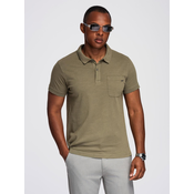 Ombre Mens polo t-shirt with decorative buttons