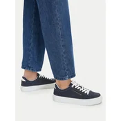 Tommy Hilfiger Tenis superge Th Foxing Platform Washed Canvas FW0FW09172 Modra