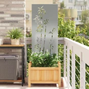 vidaXL Zaslon za zasebnost v vrtu srebrna 50 x 140 cm Pocinkano jeklo