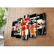 Wallity Dekorativne slike na platnu, 19x70cm, 5 komada, Šarene