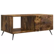 vidaXL Klubska miza Dimljen hrast 90 x 50 x 40 cm Inženirski les