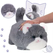 sarcia.eu Huggy Luv Interactive siva mucka KITTY, mehka igračka, otroška igračka z zvokom 2+