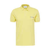 Polo majica Calvin Klein Jeans za muškarce, boja: žuta, s tiskom