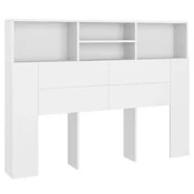 Vidaxl Omarica z vzglavjem bela 140x19x103,5 cm
