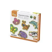 Viga Toys Leseni magneti 20 kosov - živali v češki škatli