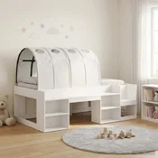 Krevet s Tunnels 4 pcs Bijela Konstruirano drvo
