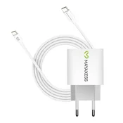 OEM Mayaxess, Omrežni polnilnik za Galaxy S23 Plus 20W + 1m USB-C kabel, Bela, (5000275849)